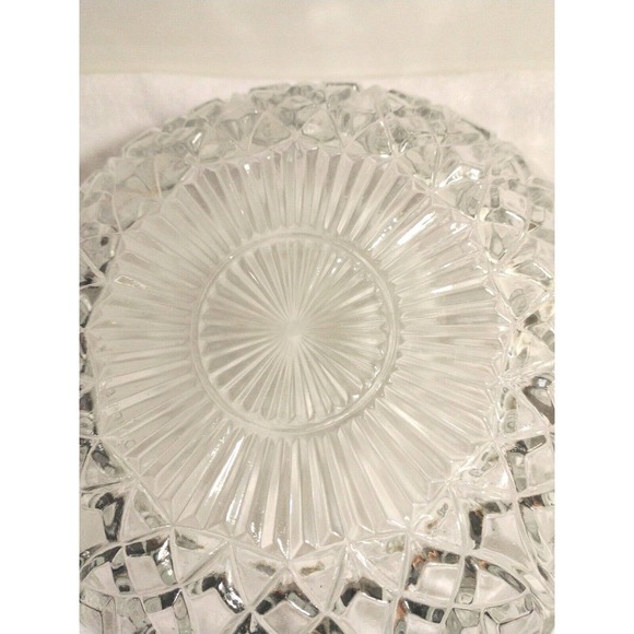 Bowl Cut/Pressed Clear Glass Pasari/Indonesia Bowl 8 inch SERVING BOWL - Picture 4 of 8